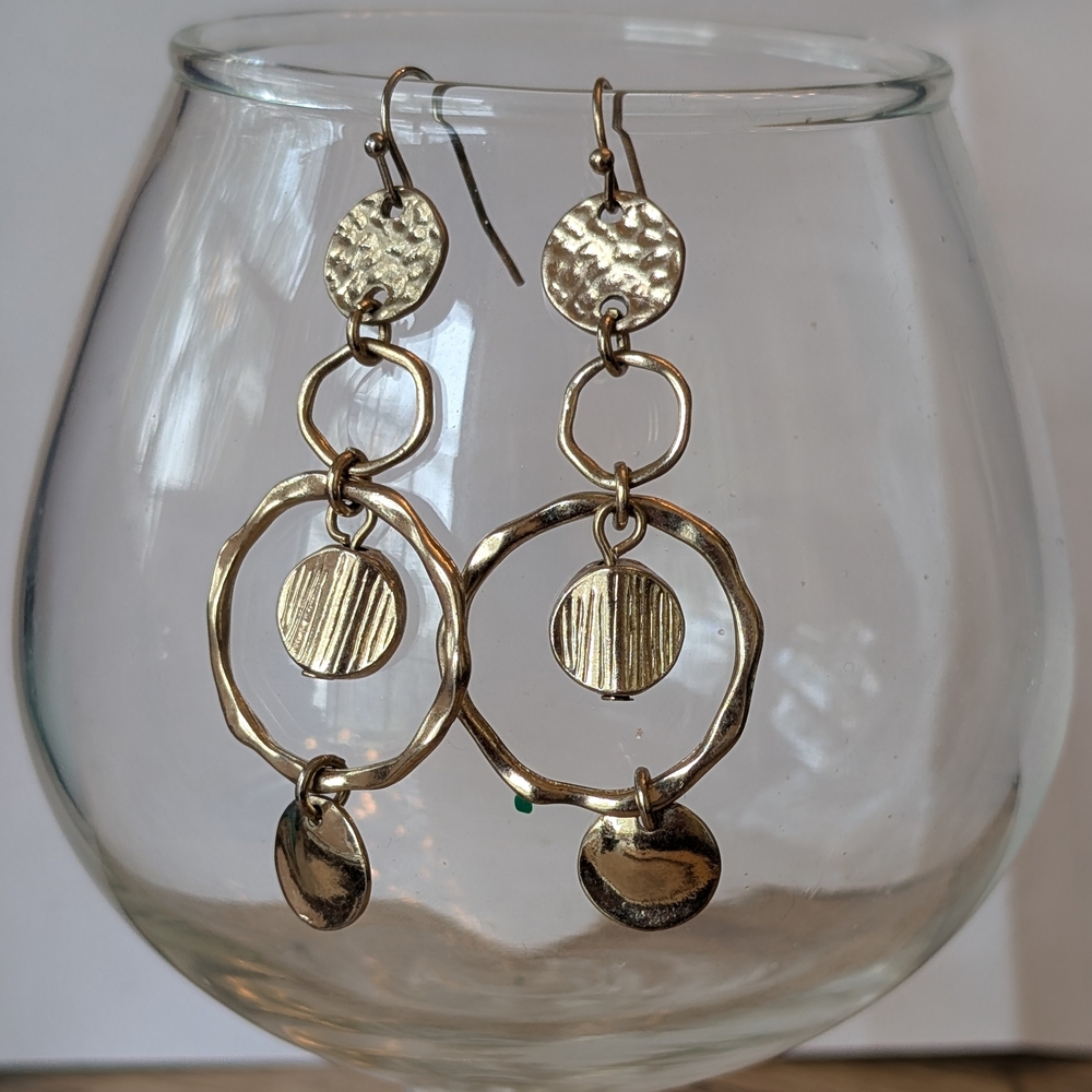 Elegant Gold Dangle Earrings